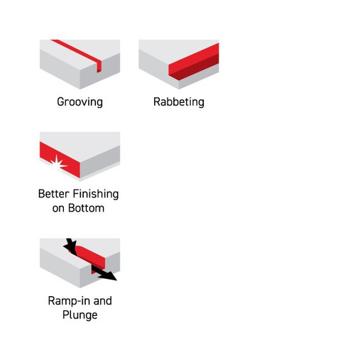 Dimar DIM-SC610B 3/8in Dia 1-1/4in Upcut  3/8in Shank  Solid Carbide, O Flute Spiral Bit for Man Made Material