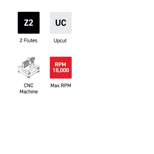 Dimar DIM-SC610B 3/8in Dia 1-1/4in Upcut  3/8in Shank  Solid Carbide, O Flute Spiral Bit for Man Made Material