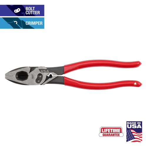 Milwaukee MIL-MT500C 9in Lineman's Pliers with Crimper and Bolt Cutter (USA)