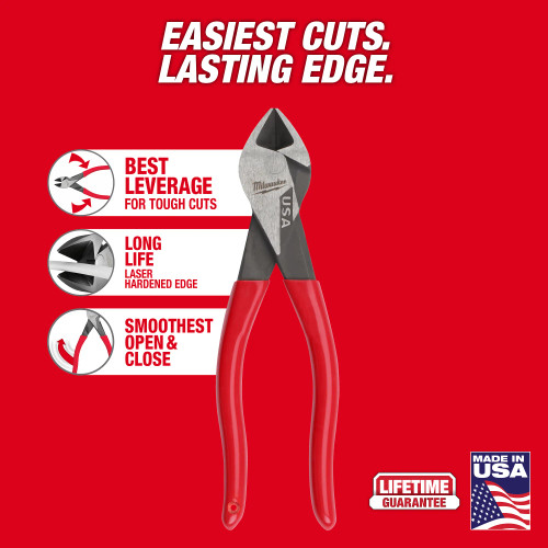 Milwaukee MIL-MT557 7in Diagonal Comfort Cutting Pliers (USA)