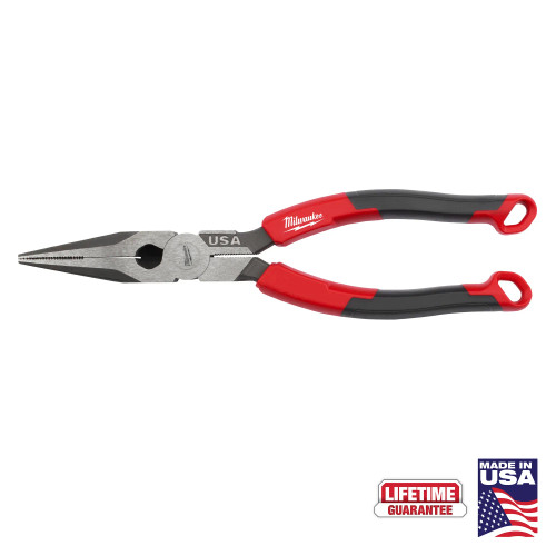 Milwaukee MIL-MT555 8in Long Nose Comfort Grip Pliers - USA
