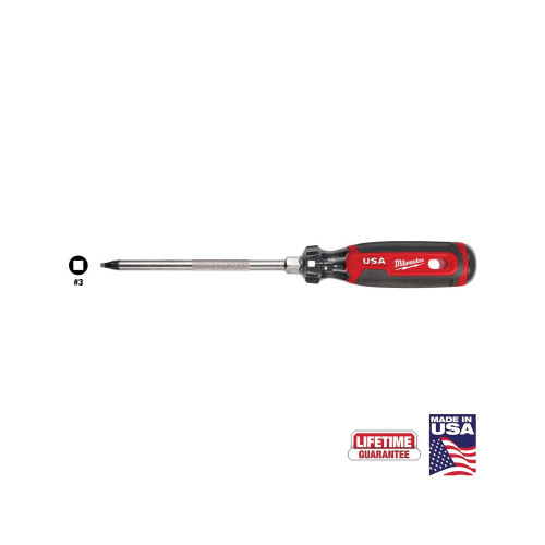 Milwaukee MIL-MT219 6in Cushion Grip Screwdriver - Square 3 - USA