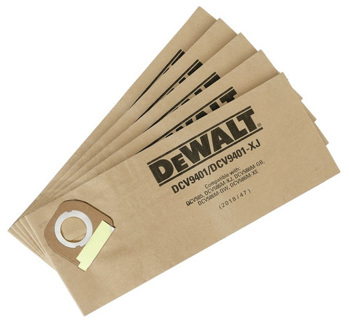 DEWALT DEW-DCV9401 Paper Bag 5pk For DCV585