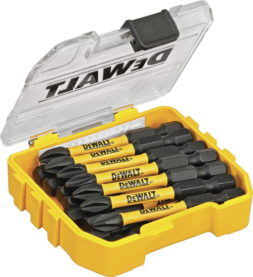 DEWALT DEW-DWA2PH2IR-15 15pk FlexTorq Impact Driver Bit Set Phillips HSS Tic-Tac Screw Bits for Wood