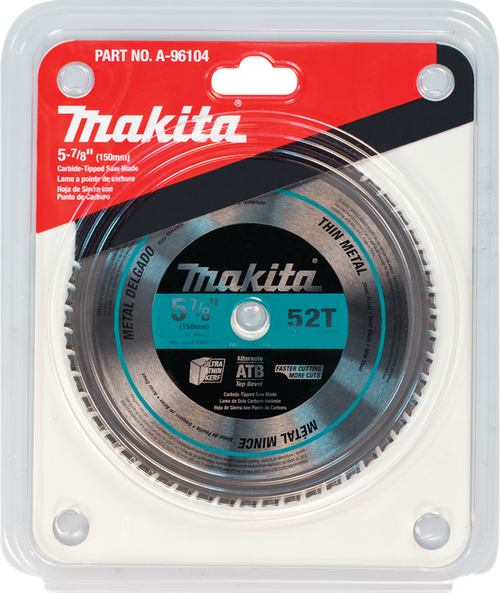 Makita  MAK-A-96104 5 7/8in 52T Carbide Tipped Saw Blade, Thin Metal