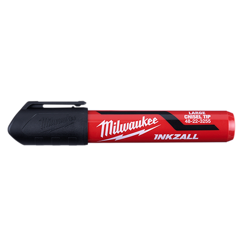 Milwaukee MIL-48-22-3250 INKZALL 3PC Large Chisel Tip Black Marker