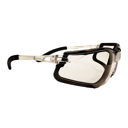 Dentec DEN-12E90806DX Safety Glasses - SENTEC Temple Tips Clear Anti-fog Lens With Foam Carrier CSA