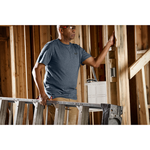 Milwaukee MIL-603BLXXX Hybrid Work Tee Short Sleeve Blue