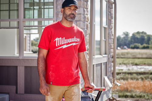 Milwaukee MIL-607R-XX Heavy Duty Tee Short Sleeve Logo Red