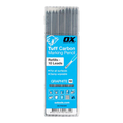 OX Tools OX-P503203 Pro Tuff Carbon Pencil Leads (10pk)