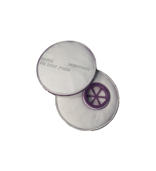 Dentec DEN-15FDISKITP100OVB50 P100OV Particulate Filter (2-Pack)