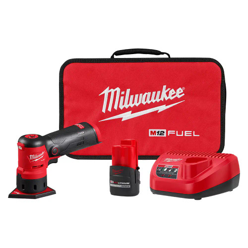 Milwaukee MIL-2531-21HOC M12 FUEL Orbital Sander Kit Orbital Detail Sander Kit W/2.5Ah Battery