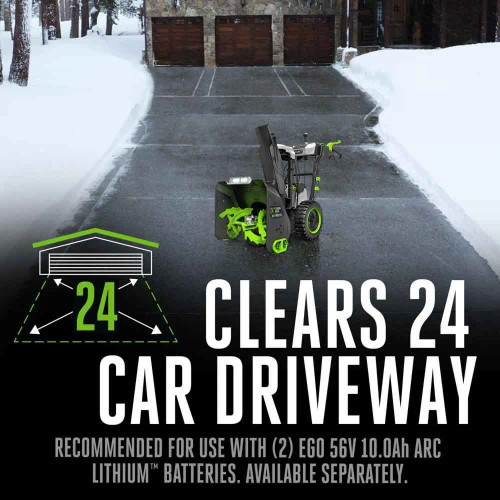 EGO Power EGO-SNT2416 24in Deluxe 2-Stage Snow Blower 2 x 10Ah Kit