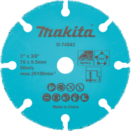 Makita MAK-D-74843 3in Carbide Grit Abrasive Multi-Material Cut Off Wheel