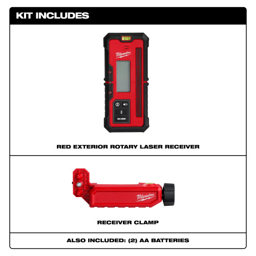 Milwaukee MIL-3711 Red Exterior Rotary Laser Receiver
