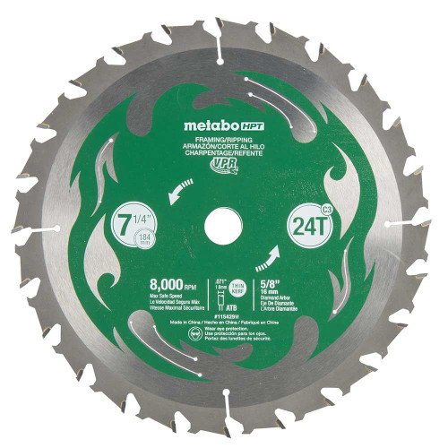 Metabo HPT-115429M 7-1/4" x 24T Circular Saw Blade