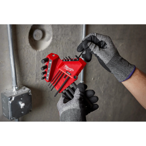 Milwaukee MIL-48-22-2186 9-Piece Ball End L-Key Set - Metric