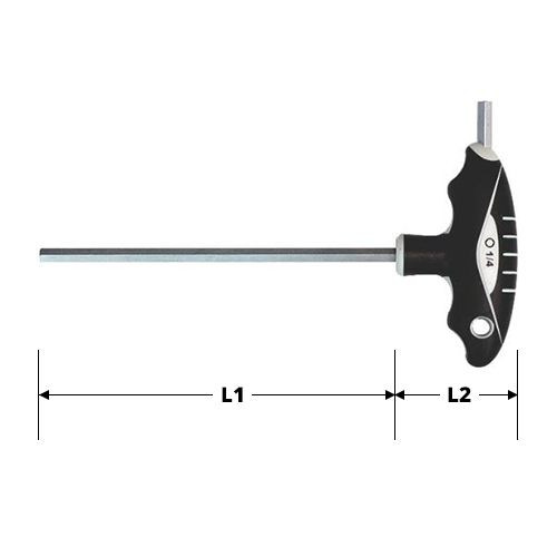 VEGA VEGA-LTH0254 HEX 2.5mm x 100mm T-Handle