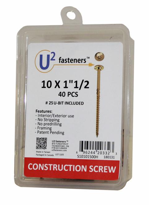 U2 Fasteners U2-S10101500H U2CS 10X1-1/2in