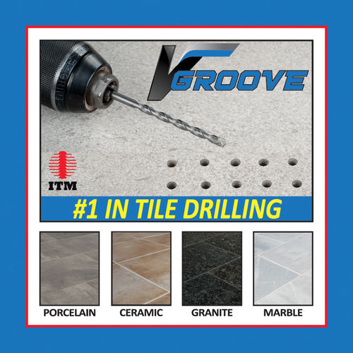 ITM ITM-VG-6INXX 6in V-Groove Tile Drill Bit