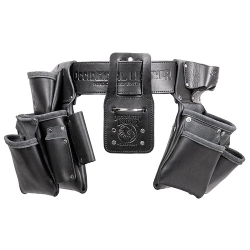Occidental Leather OCC-5080DBLH-XX Pro Framer Tool Belt Set with Double Outer Bag - Left Handed - front view, worn