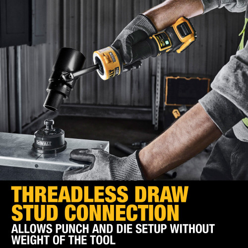 DEWALT DEW-DCE600D1K2 20V MAX Hydraulic Knockout Tool Kit with 1/2in - 2in Punches and Dies