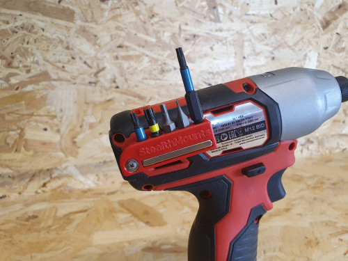 StealthMounts SM-BH-MW12-RED-2 Magnetic Bit Holder for Milwaukee M12 Tools 2Pk