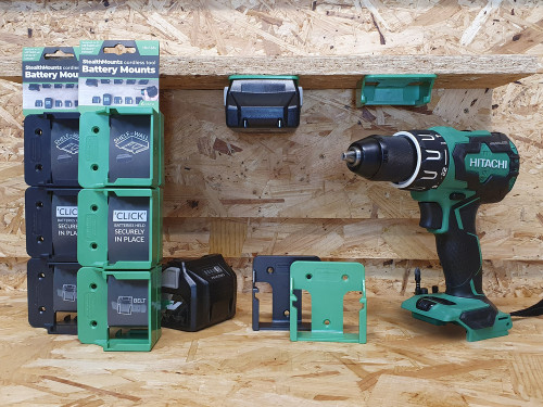 StealthMounts SM-BM-MHH18-BLK-6 Battery Mount Metabo HPT Black 6pk