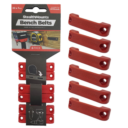 StealthMounts SM-BB-RED-6 Bench Belts Red 6-Pack