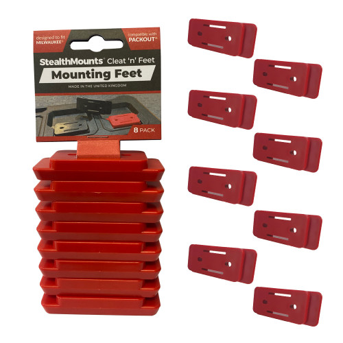 StealthMounts SM-PAC-F-02-8 Cleat 'n' Feet Mounting Feet RED 8pk