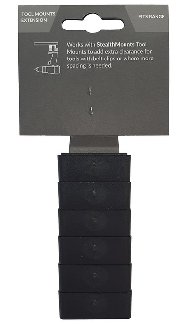 StealthMounts SM-TMSPACE-BLK-6 Tool Mount Spacer Blocks 12mm Spacers Black 6-Pack