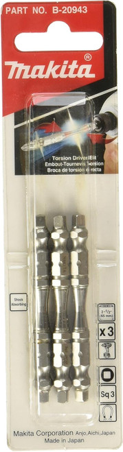 Makita MAK-B-20XX-2-1/2XX 2-1/2in Torsion Technology Screwdriver Bits 3 PK