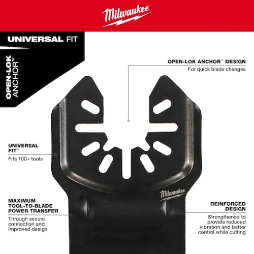 Milwaukee MIL-49-25-1529 1-3/8in Universal Fit OPEN-LOK TITANIUM CHARGED Bi-Metal Multi-Material Blades - 10pk