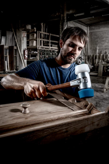 Halder HAL-3117S005 50mm Box Joiner SET Simplex Soft-face Mallet 50:40, TPE-Soft / Superplastic + 2x Bessey Gearklamp