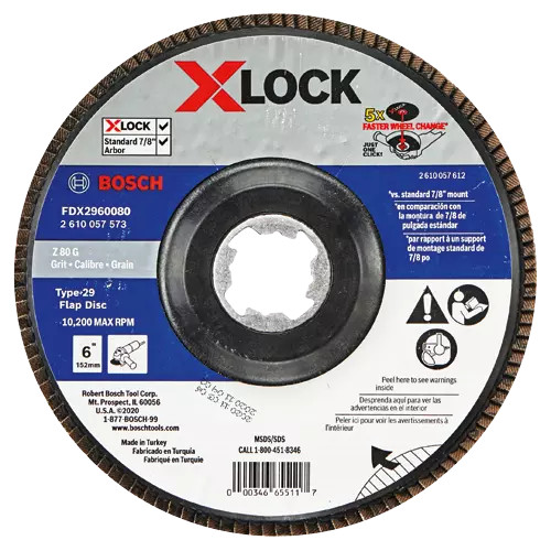 Bosch BOS-FDX275XX X-LOCK 5in Arbor Type 27 Flap Disc