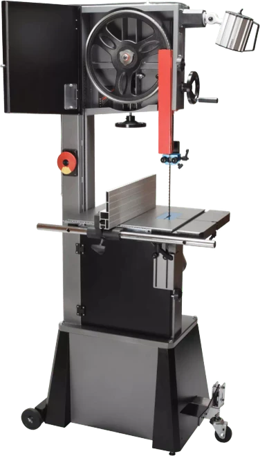 Laguna 14|12 Bandsaw upper wheel cabinet open