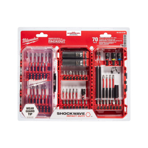 Milwaukee MIL-48-32-5128 SHOCKWAVE Impact Duty Driver Bit Set (70-Piece)