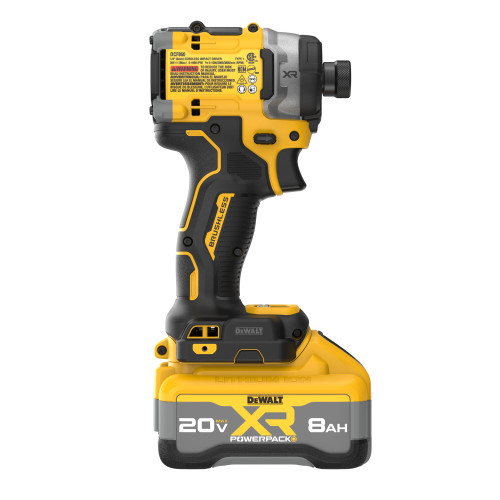 DEWALT DEW-DCF860WW1 20V MAX XR Brushless 3-speed High Torque 1/4 In. Impact Driver 8.0Ah POWERPACK Kit
