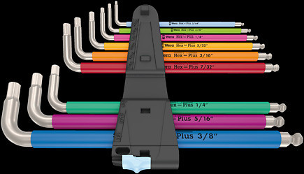 Wera Tools WERA-05022860001 3950 Hex-Plus Multicolour Imperial