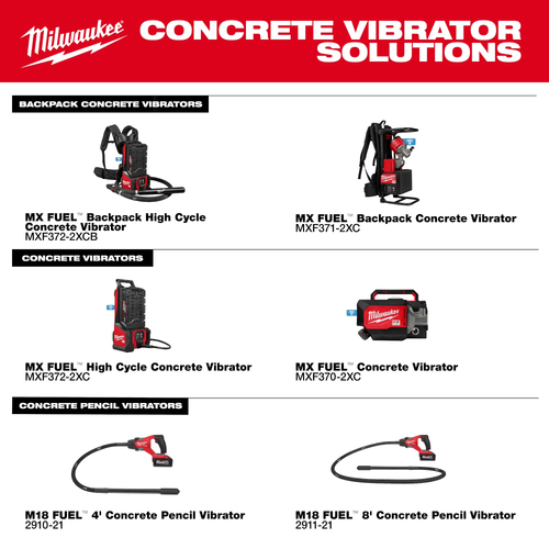 Milwaukee MIL-MXF372-2XC MX Fuel High Cycle Concrete Vibrator Kit