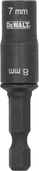 DEWALT DEW-DWADEND78MM 2 In 1 Double Ended Nut Driver Socket and Short Extension 7mm And 8mm