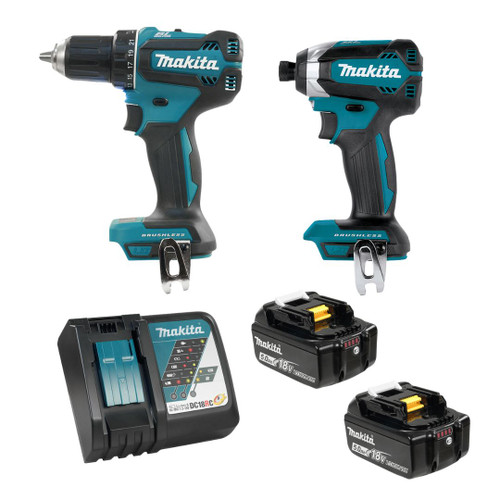 Makita MAK-DLX2289TX1 18V LXT BL 2 Tool Combo Kit 5.0AH x 2