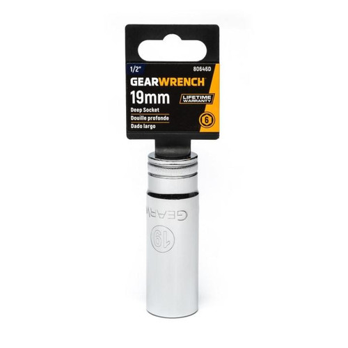 Gearwrench GW-8064X 1/2in Drive 6 Point Deep Metric Socket