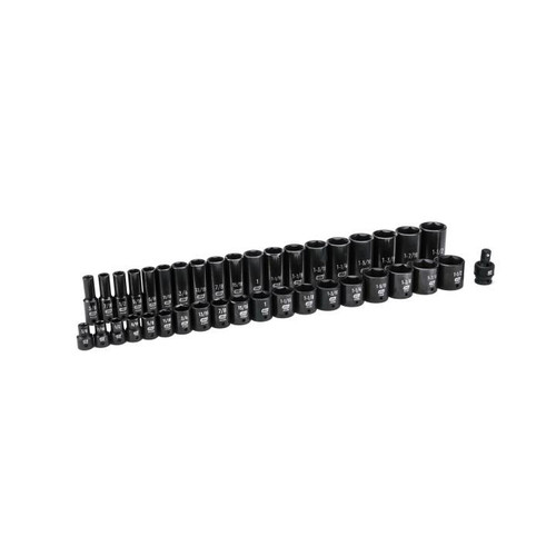 GEARWRENCH GW-84947N 1/2in Drive 6 Point Standard And Deep Impact SAE Socket Set 39-Pieces