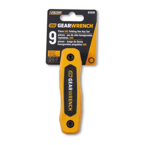 GEARWRENCH GW-83509 SAE Folding Hex Key Set 9-Pieces