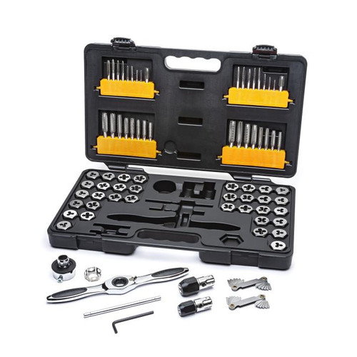 GEARWRENCH GW-3887 SAE/Metric Ratcheting Tap and Die Set 77-Pieces