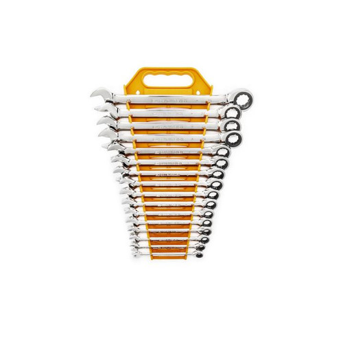 GEARWRENCH GW-9416 72-Tooth 12 Point Ratcheting Combination Metric Wrench Set 16-Pieces