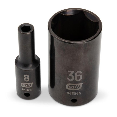 GEARWRENCH GW-84935N 1/2in Drive 6 Point Deep Impact Metric Socket Set 29-Pieces