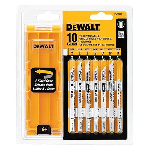 Dewalt DEW-DW3744C U-Shank Jig Saw Blade 10 Piece Set