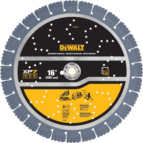 DEWALT DEW-DW47637 XP7 16in Reinforced Concrete Segmented Diamond Blade
